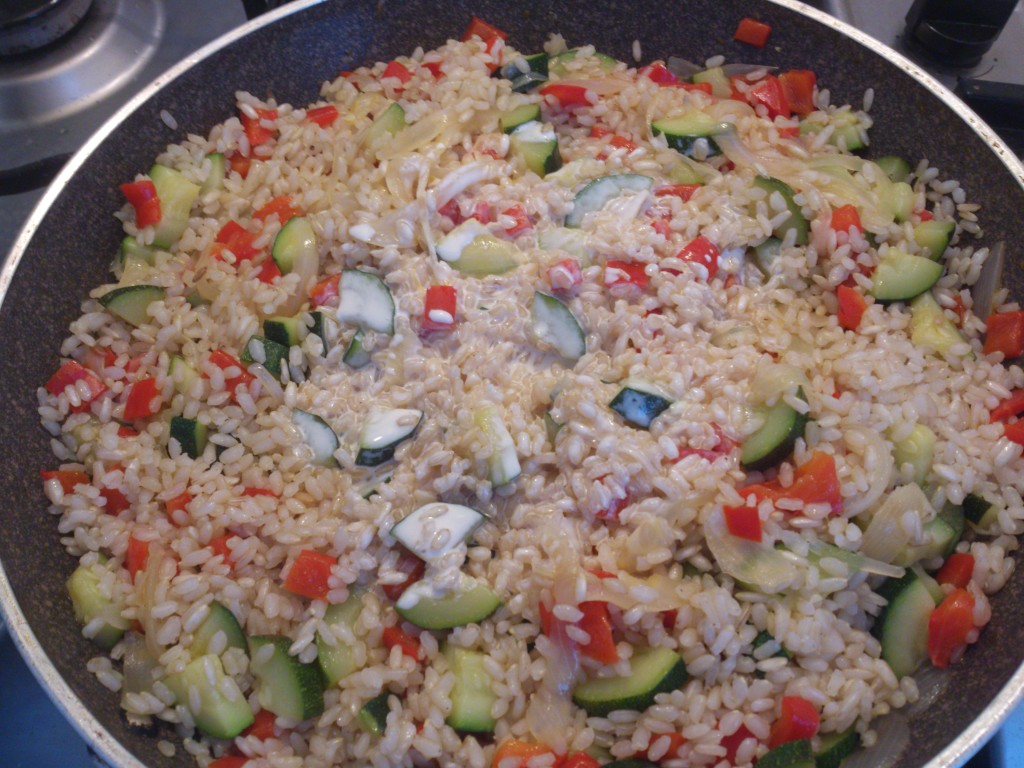 riso saltato con verdure - aggiungo panna di soia