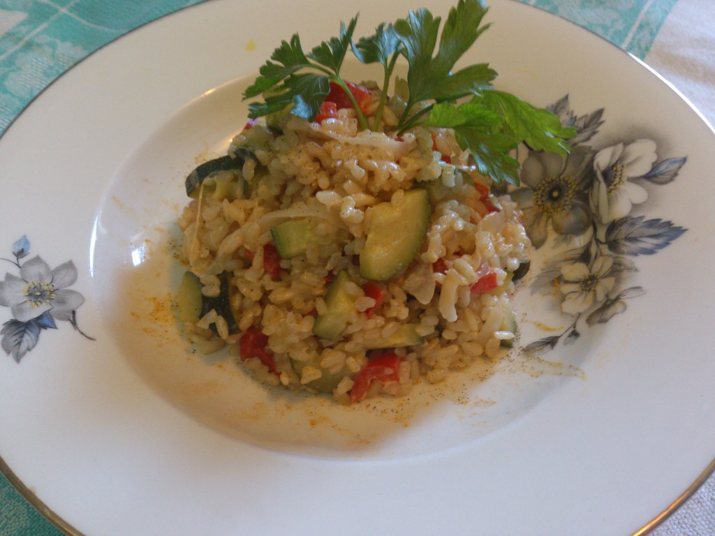 Riso saltato con verdure - piatto finale