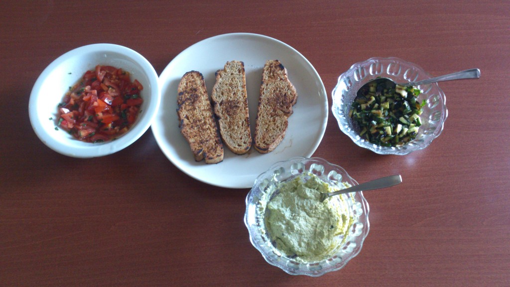 bruschette tricolore - frullo il tofu