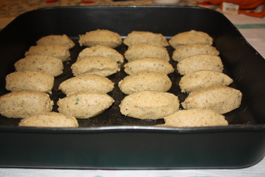 falafel al forno - dispongo sulla teglia