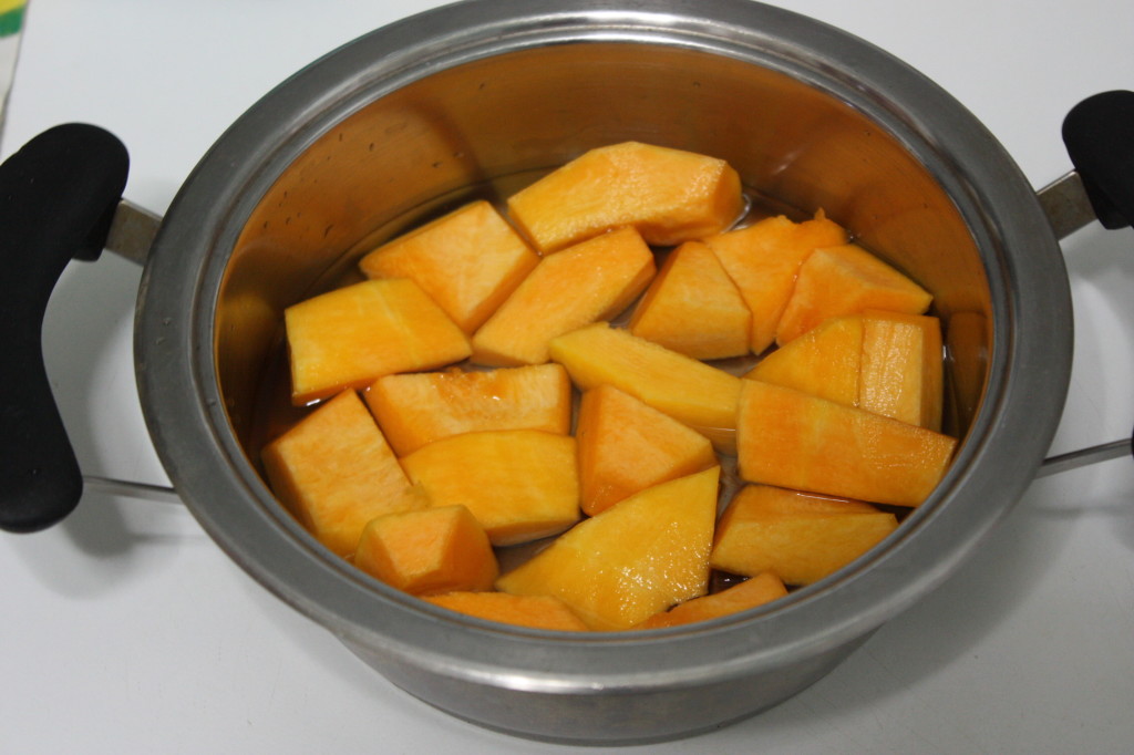 muffin alla zucca vegan - cuocere la zucca