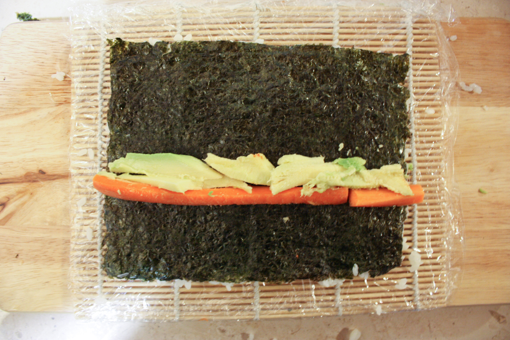 sushi - aggiungere il ripieno