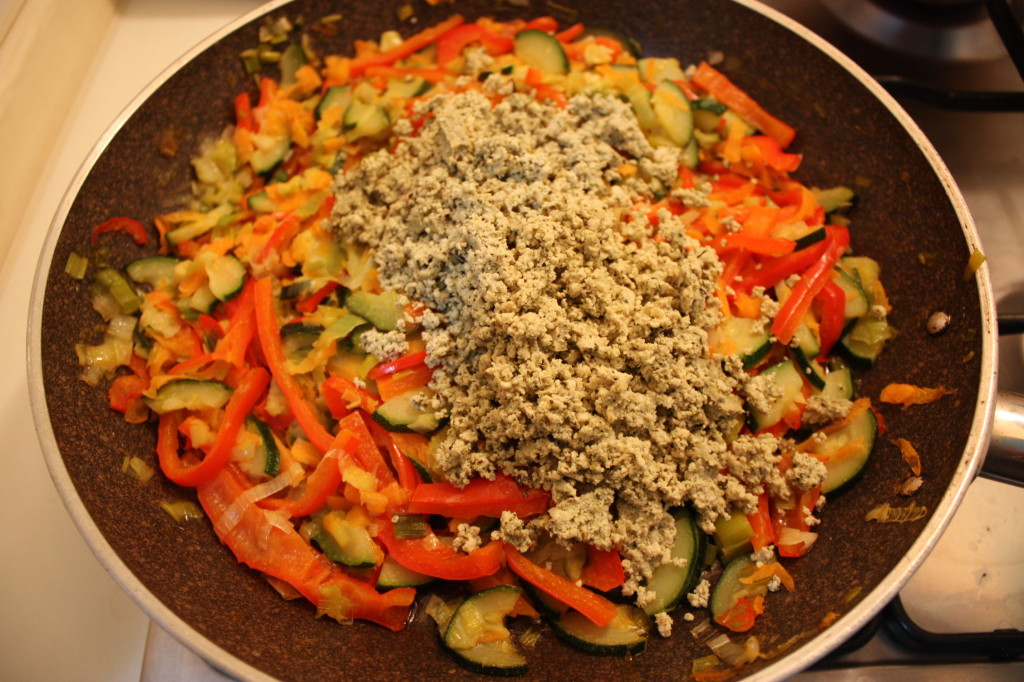 strudel di verdure - aggiungere il tofu
