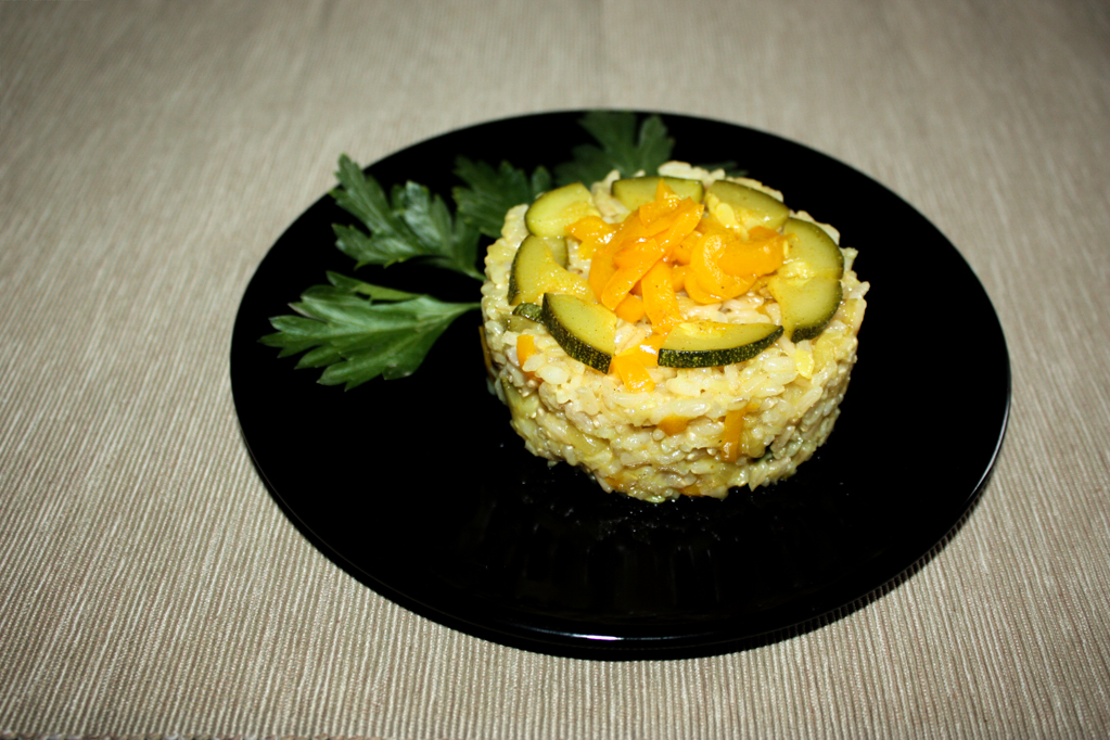 Riso Saltato Con Zucchine E Peperoni