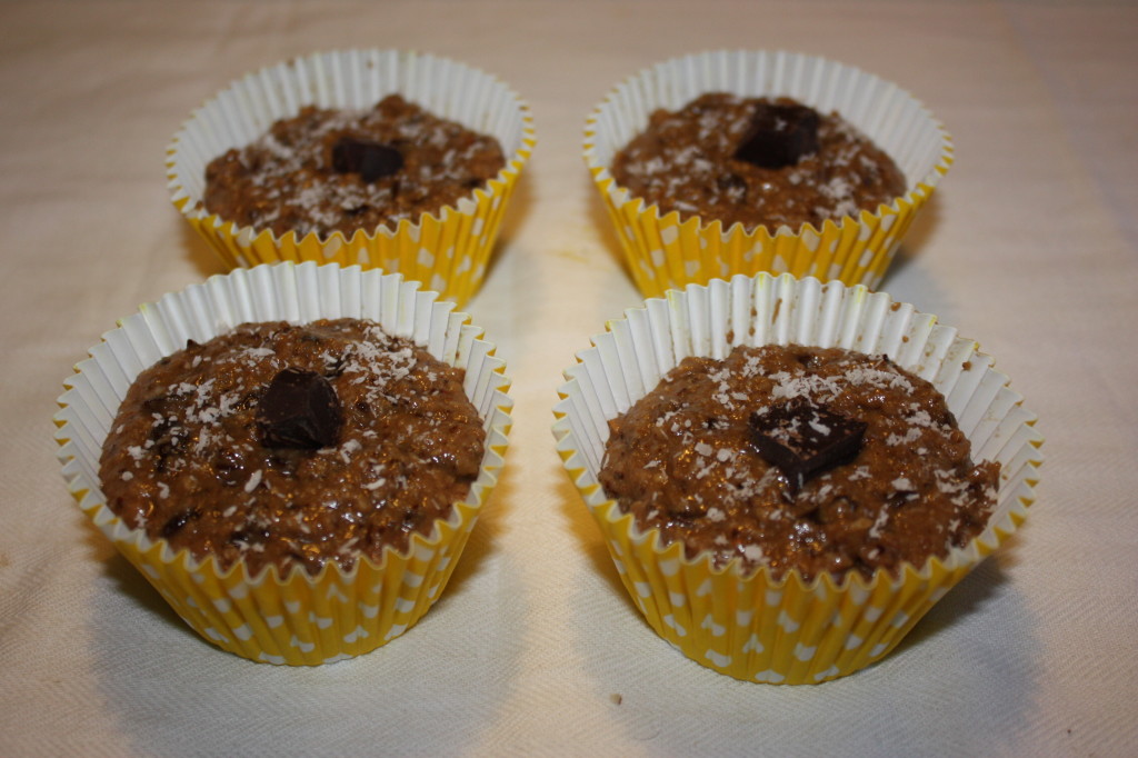 muffin vegan al cioccolato e cocco - infornare