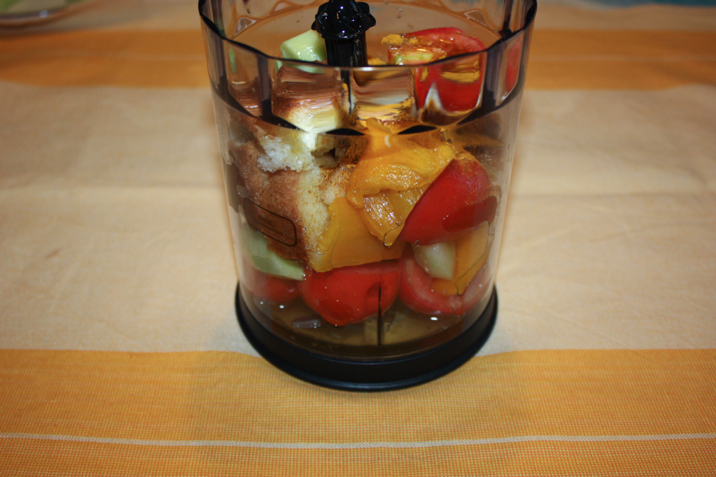 gazpacho - frullare tutto