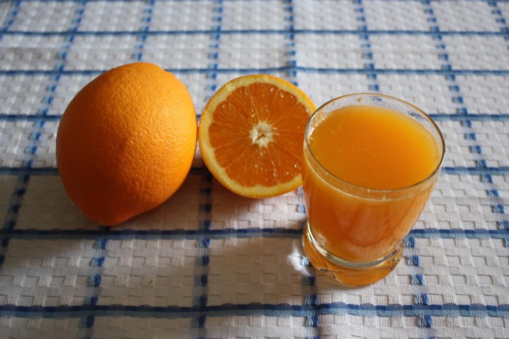 crema all'arancia - premere il succo