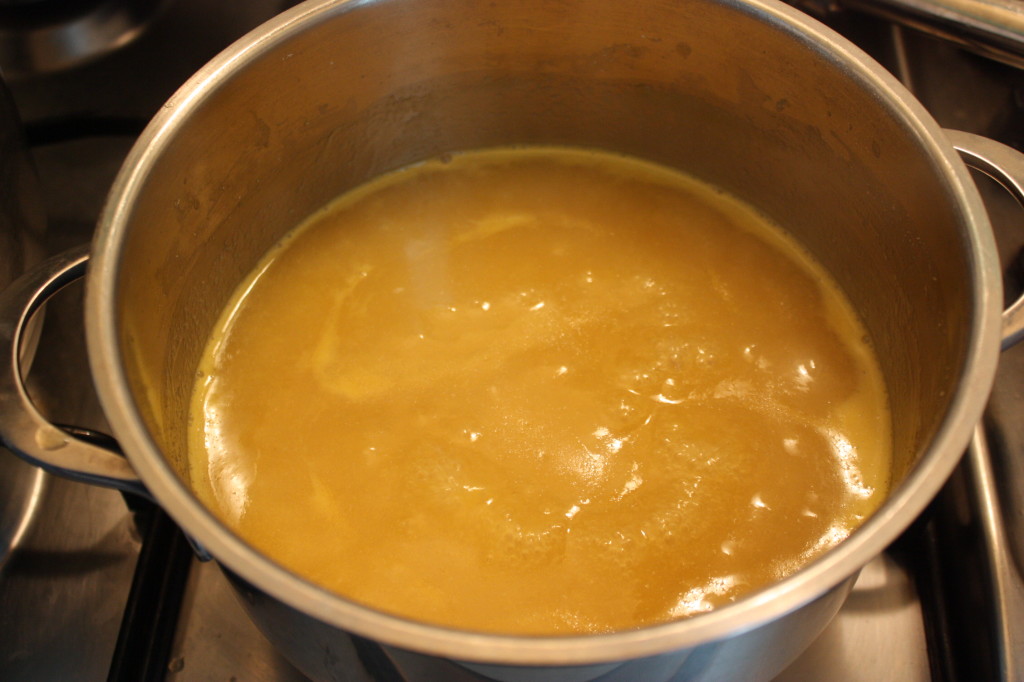 crema all'arancia - cuocere la crema