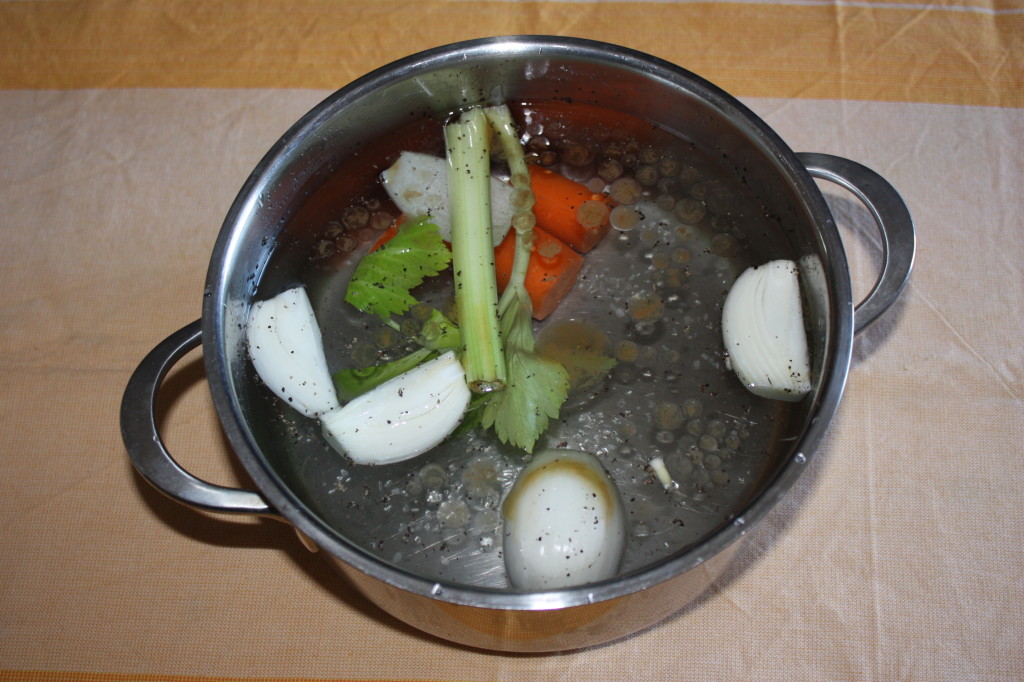 risotto con zucca e olive - brodo vegetale