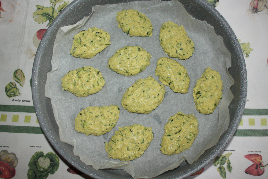 frittelle di zucchine al forno - infornare