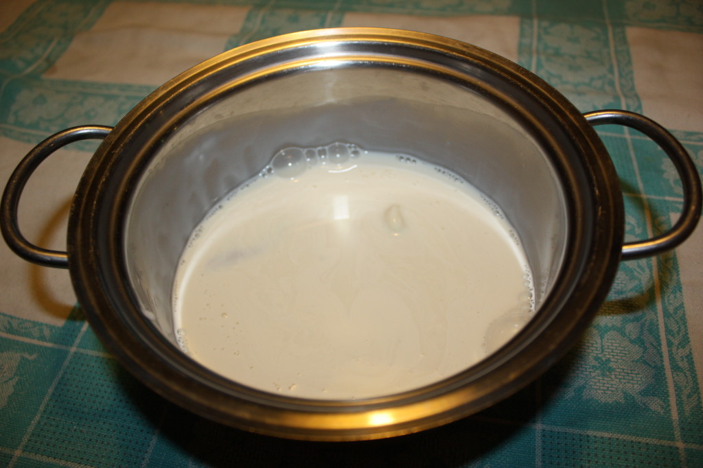 Gratin di patate - bollire il latte