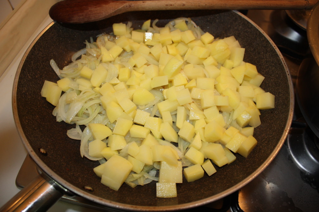 fagottini di verdure - cuocere le patate