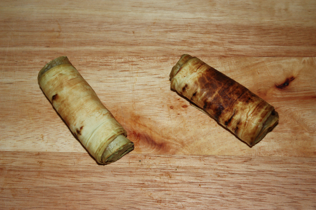 involtini di melanzane con crema alle erbe - involtino di melanzane