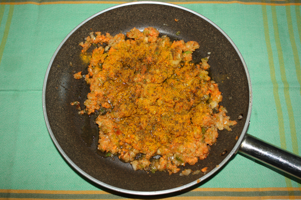 polpette di soia al sugo - saltare le verdure