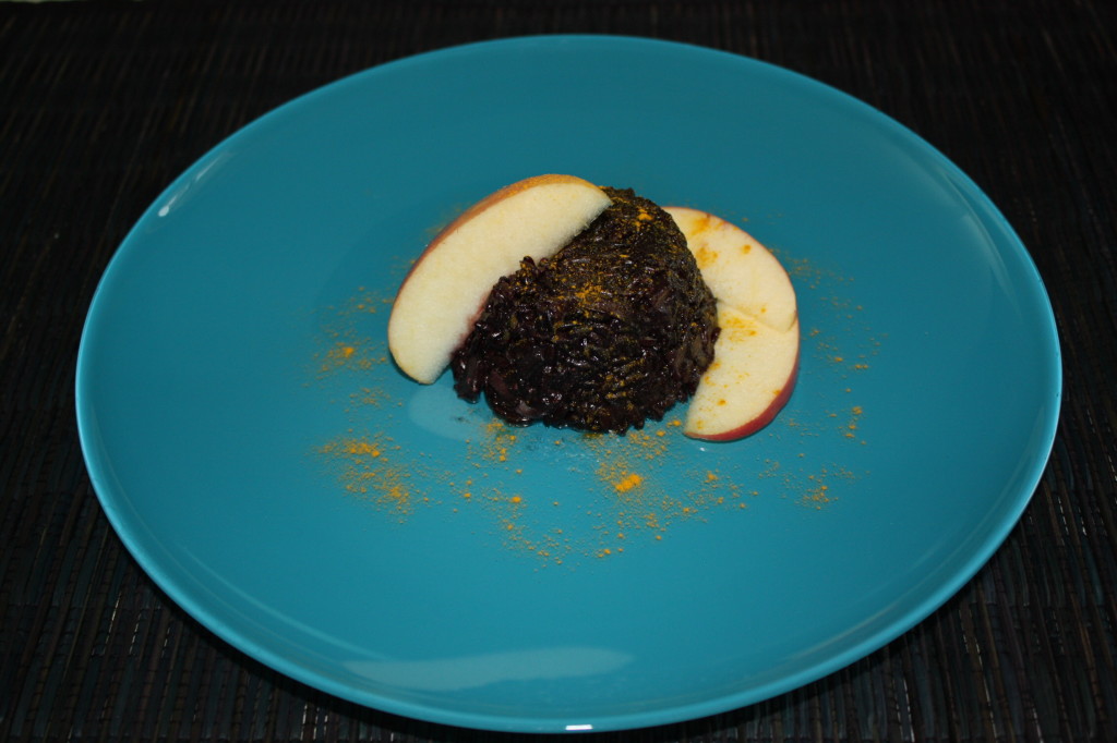 riso venere con funghi, carciofi e mela - piatto pronto