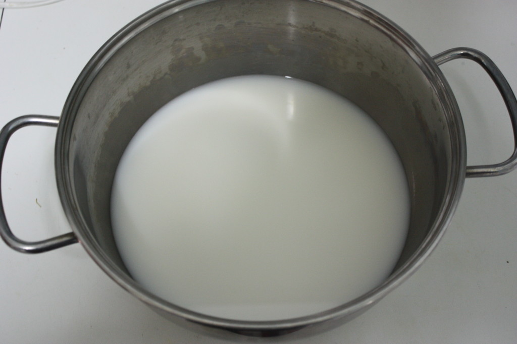 besciamella vegan - scaldare il latte