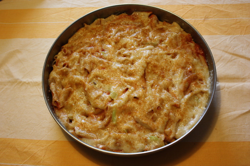 pasta al forno con cavolfiori - aggiungere la besciamella vegan