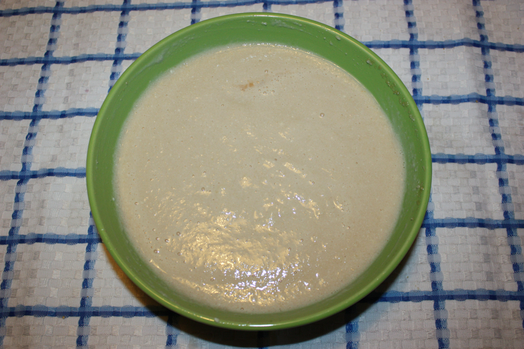cheesecake di tofu alle pere - amalgamare tutto