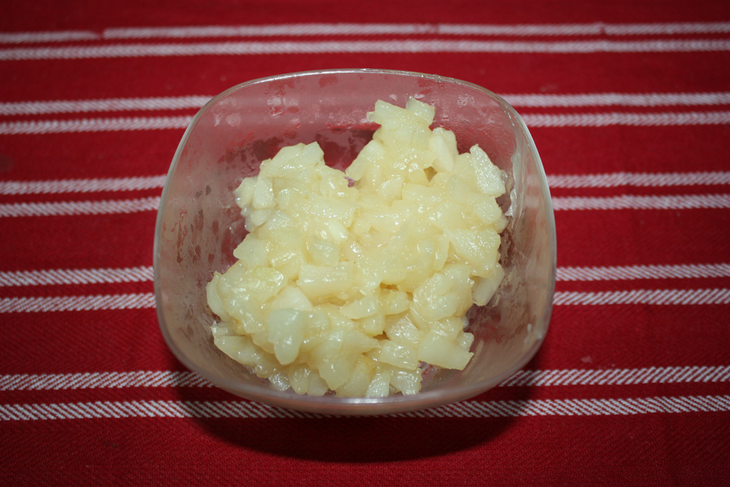 cheesecake di tofu alle pere - pere cotte