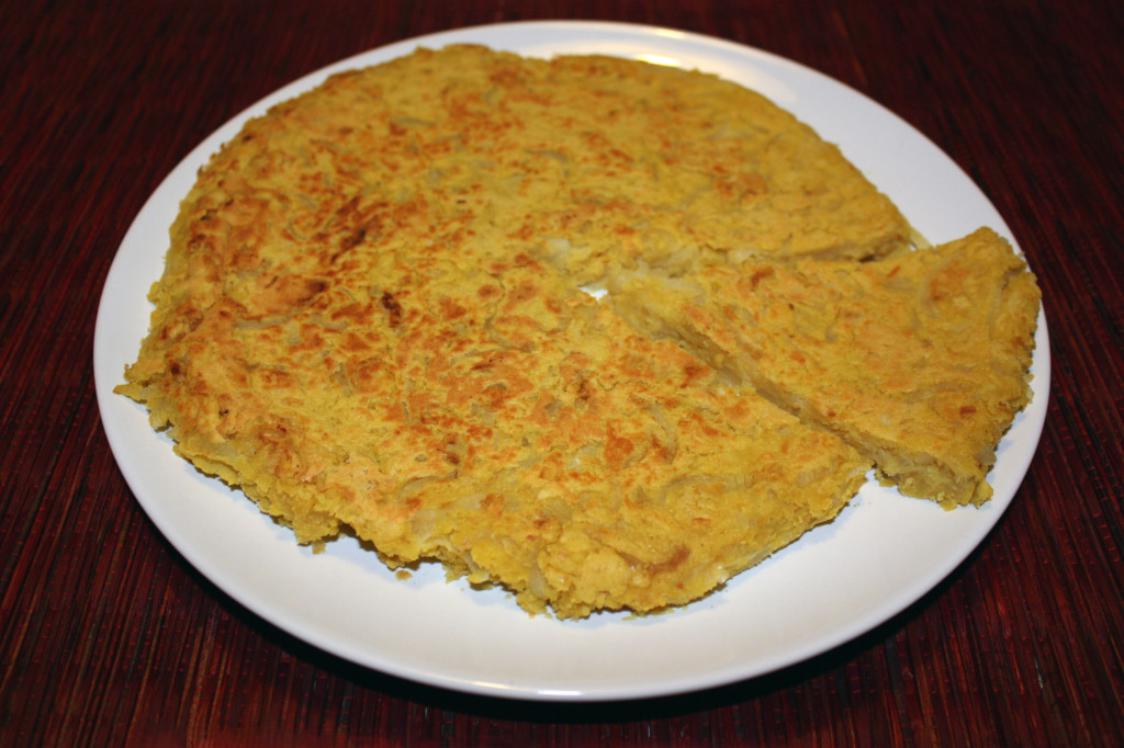 frittata vegan di cipolle - piatto pronto