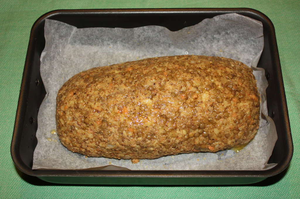 polpettone di lenticchie - infornare