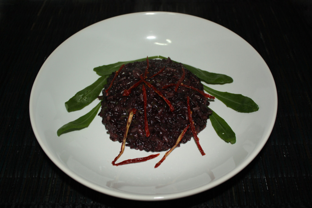 riso venere con asparagi - piatto pronto