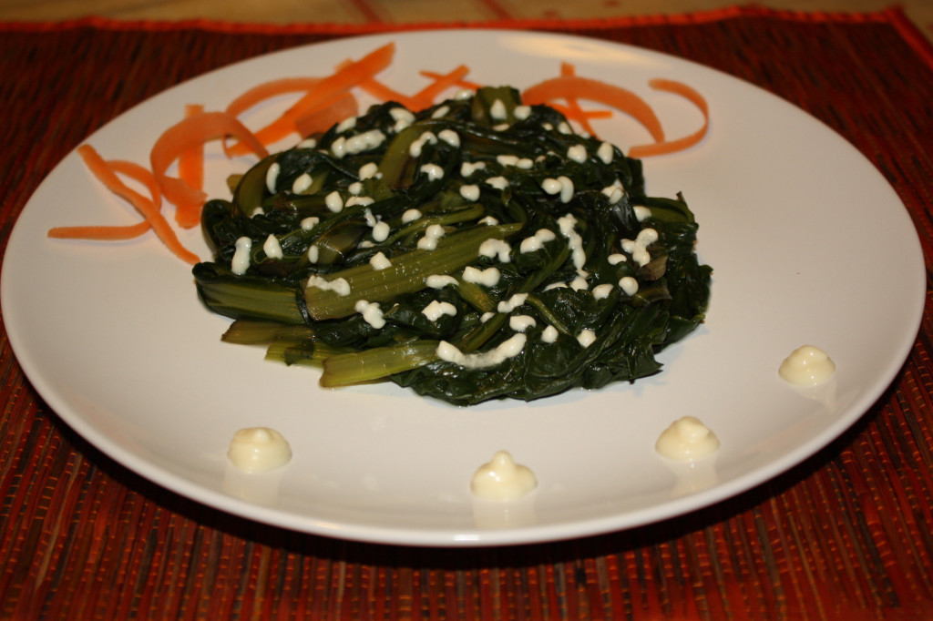 bietole con salsa agrodolce - piatto pronto