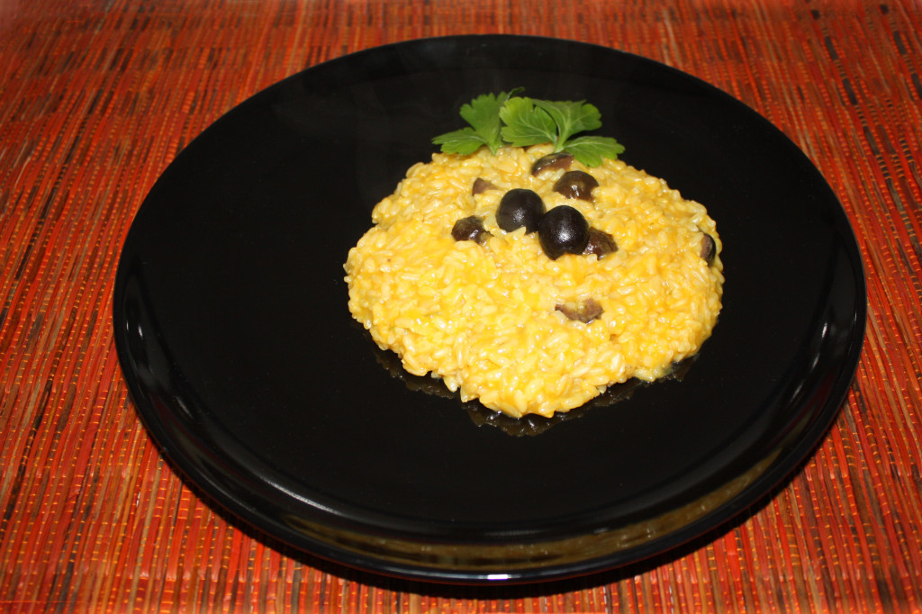 risotto con zucca e olive - piatto pronto