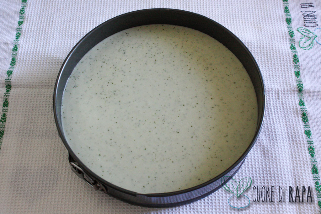 cheesecake alla menta e cioccolato - raffreddare la torta