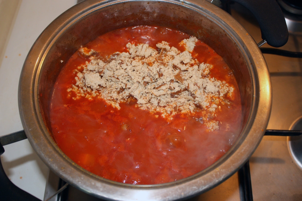 chili vegan - aggiungere tofu affumicato