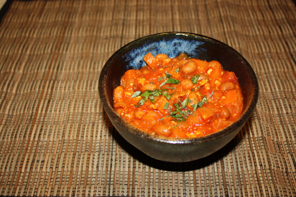 chili vegan - piatto pronto