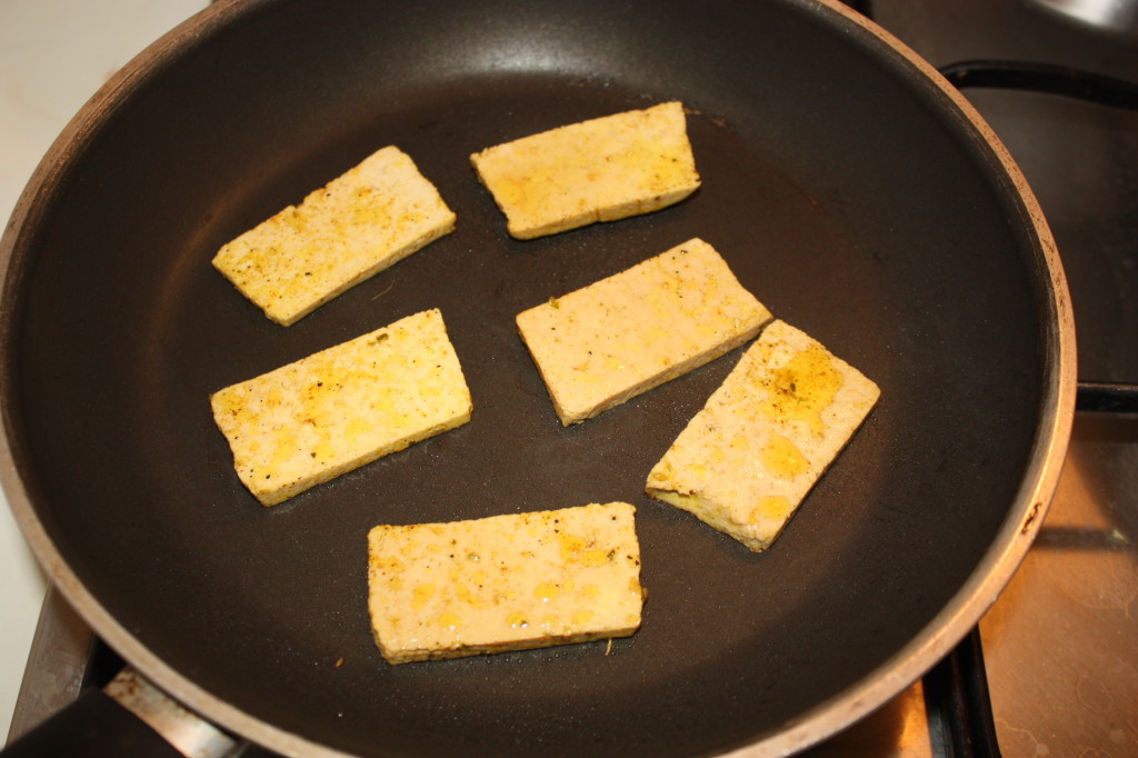 tofu grigliato con crema di sponsali - grigliare il tofu
