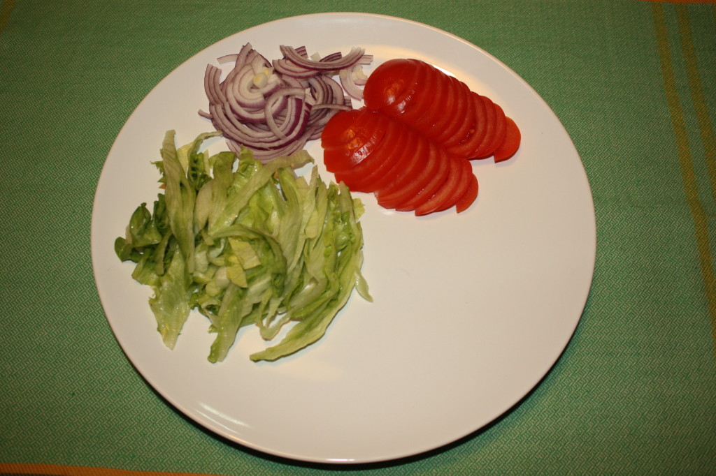 kebab vegan - affettare le verdure