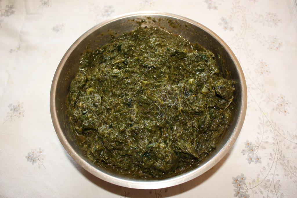 lasagna agli spinaci - frullare gli spinaci