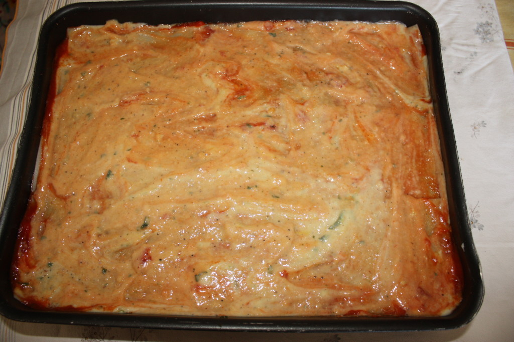 lasagna agli spinaci - besciamella finale