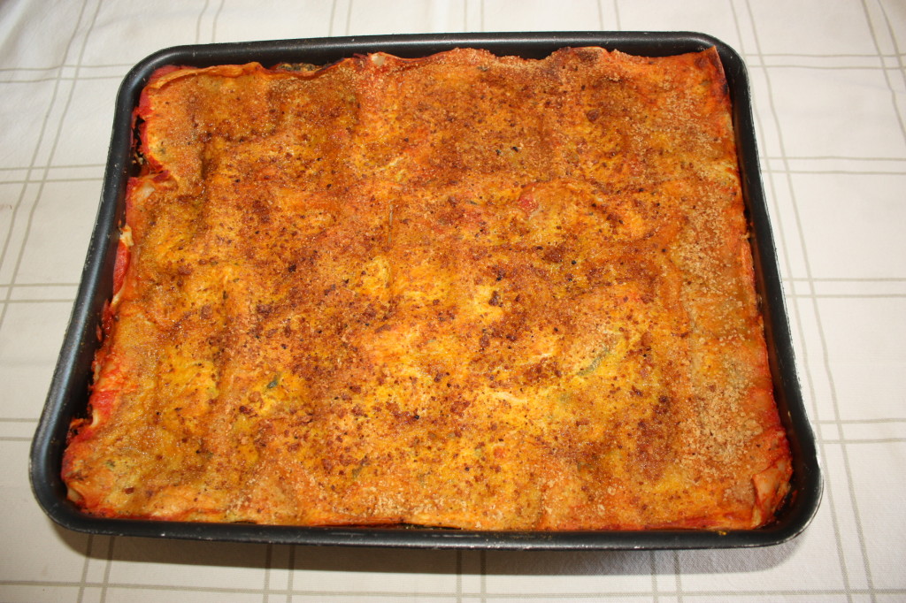 lasagna agli spinaci - infornare