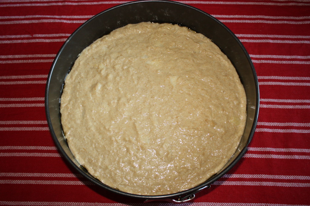 torta di frutta - versare in una tortiera
