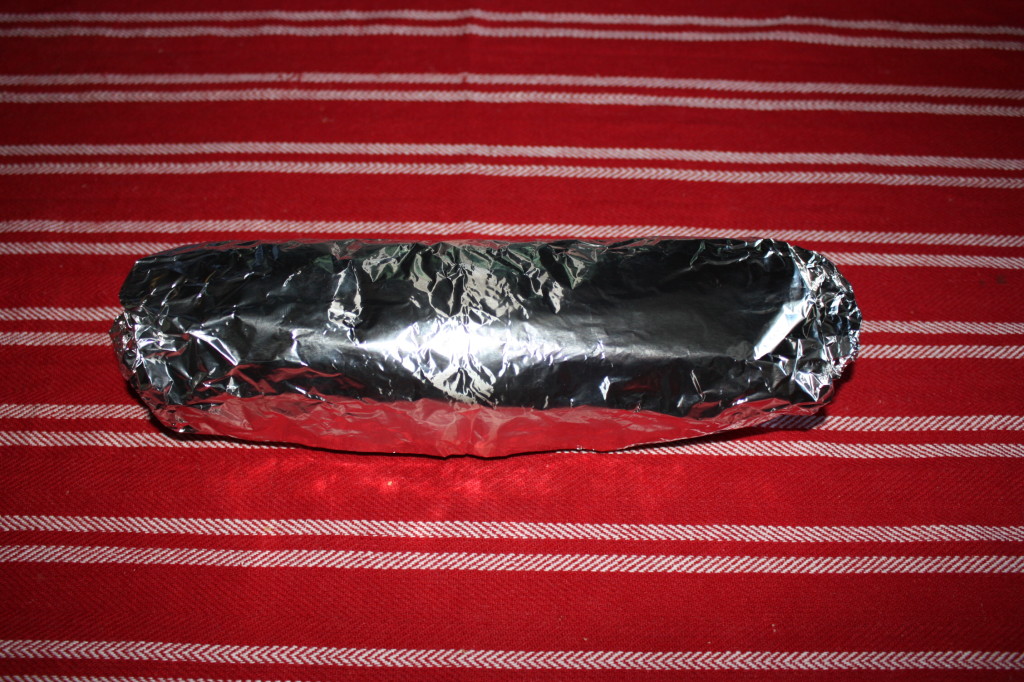 salame al cioccolato - avvolgere nella stagnola