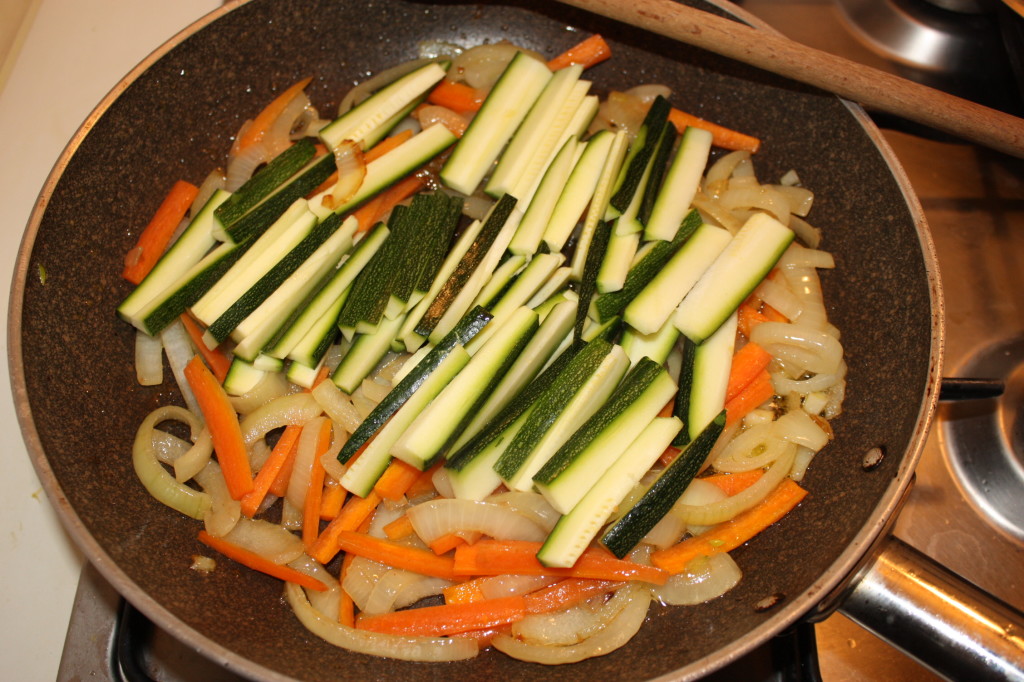 verdure al latte di cocco - cuocere le zucchine