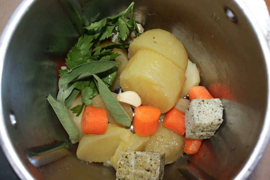 crocchette di patate aromatizzate - frullare tutto