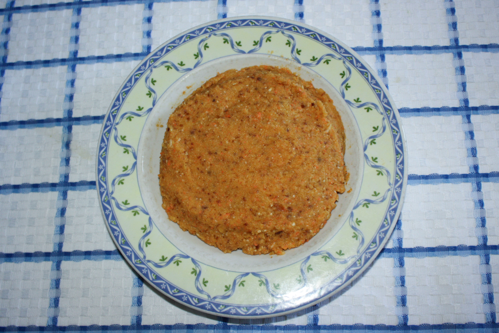 tortino al cocco raw - mandorle frullate