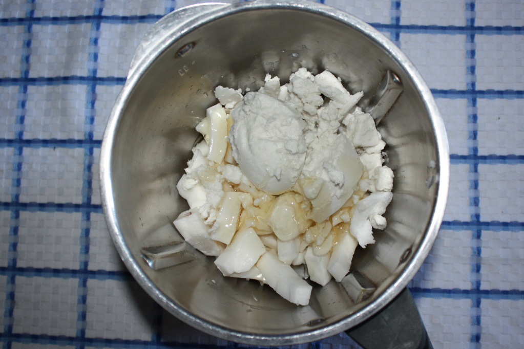 tortino al cocco raw - frullare il cocco