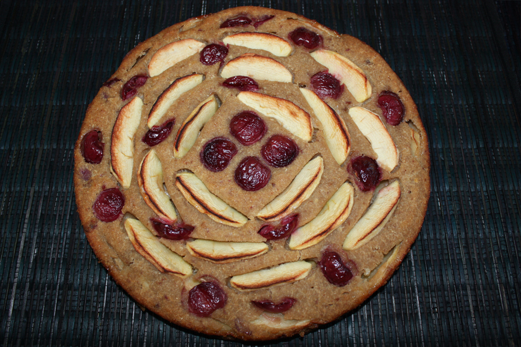 torta di mele e ciliegie - torta cotta
