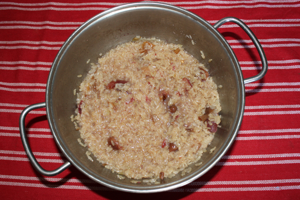torta di riso e pere - riso cotto
