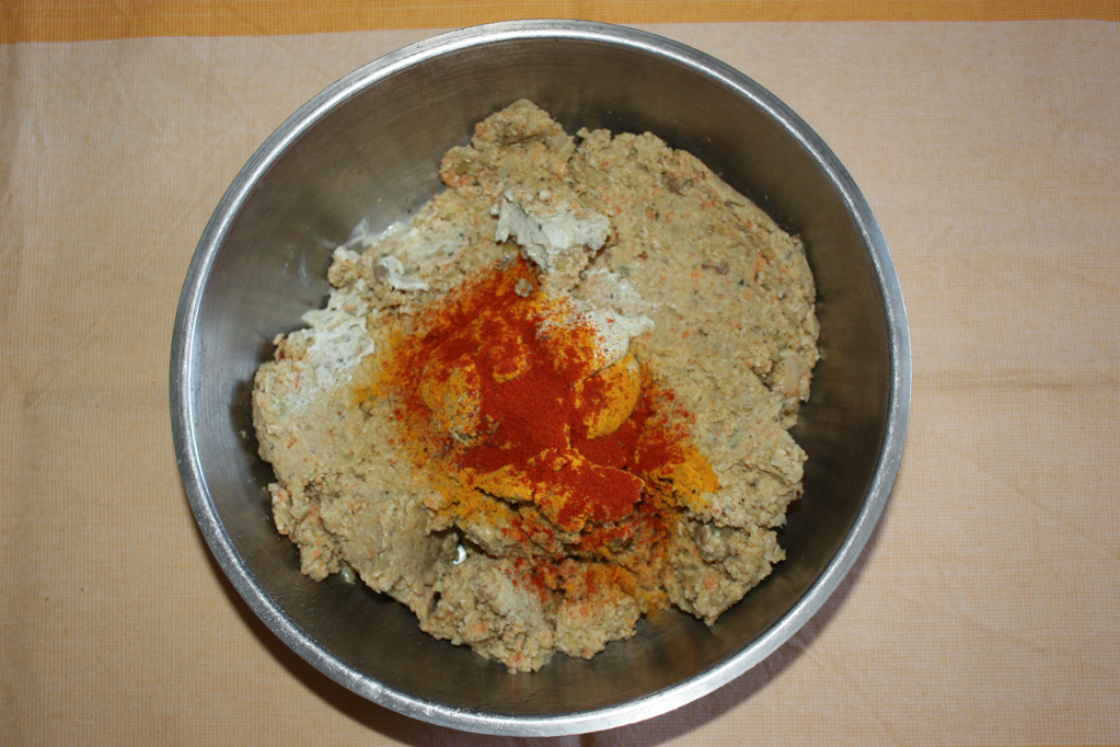burger di piselli - aggiungere le spezie