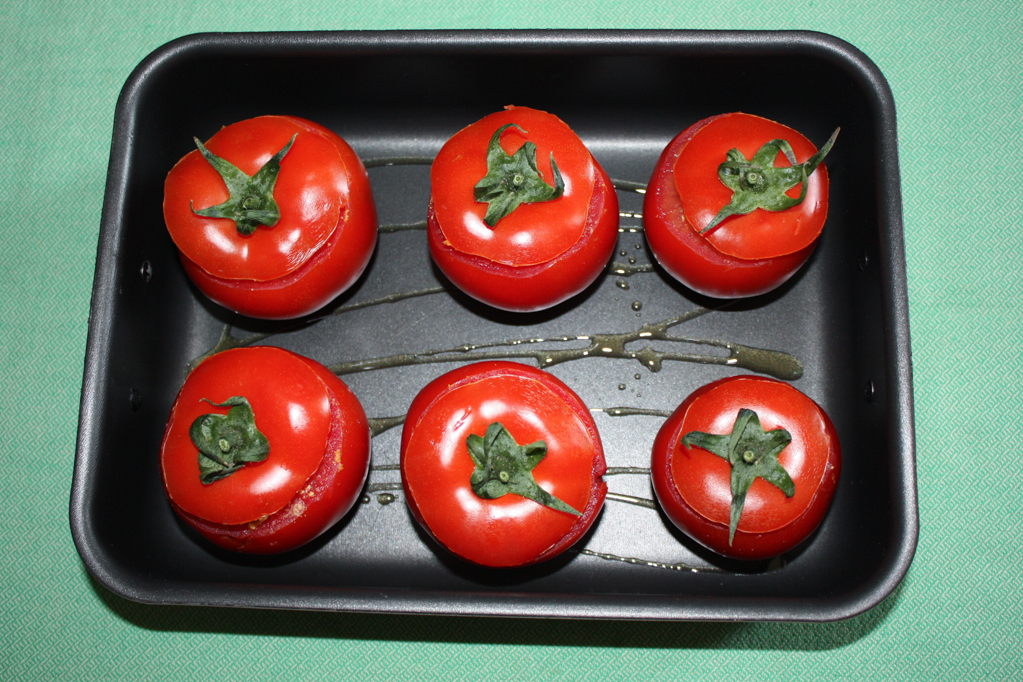 pomodori ripieni - infornare