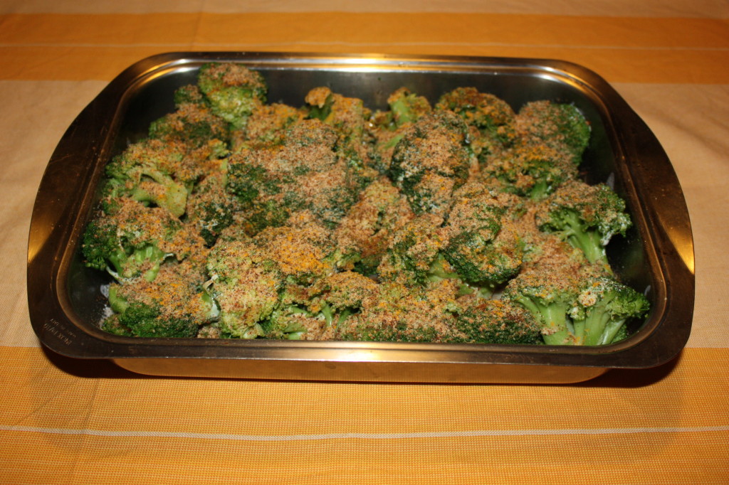 broccoli gratinati - aggiungere pan grattato