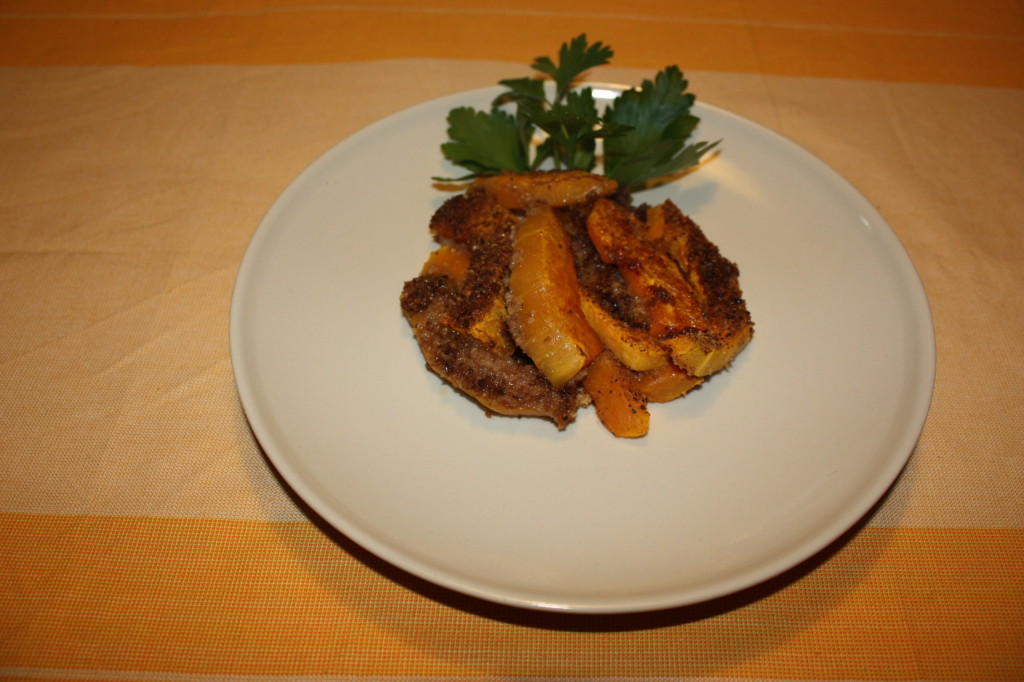 zucca gratinata - piatto finito